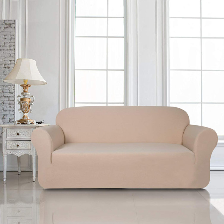 Ebern Designs Box Cushion Loveseat Slipcover Wayfair.co.uk